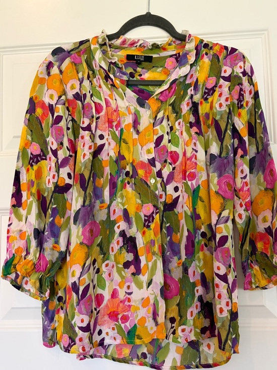 Lior Paris Tops - Lior Paris Women's Floral 100% Viscose Blouse in Multi-Color